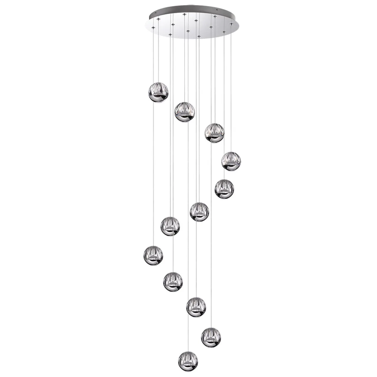 Odeon Light 5100/60L L-VISION ODL25 559 Люстра каскадная LED 60W (12*5W) 4000K 3000Лм SONO — главное фото товара