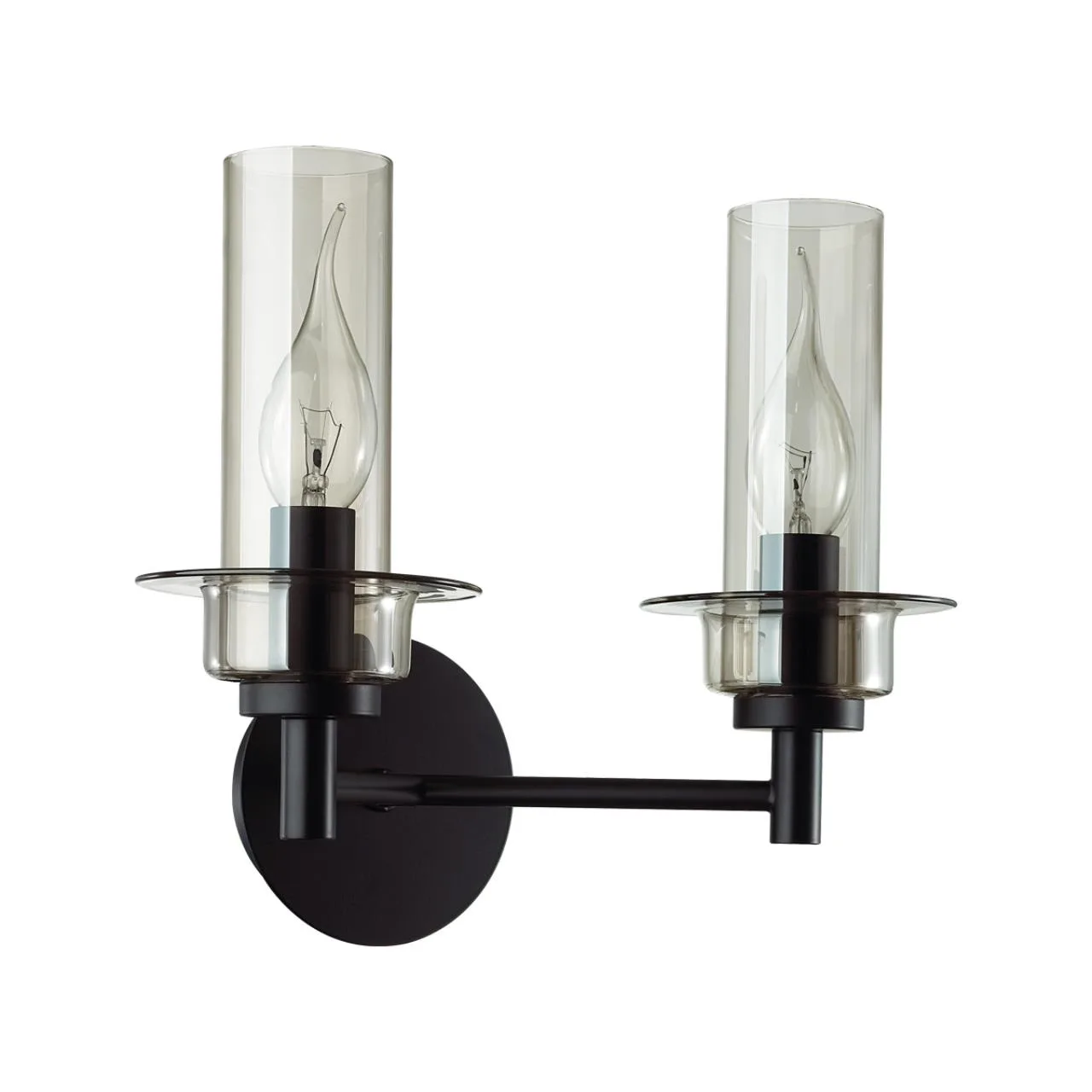 Lumion 6555/2W CLASSI LN26 100 черный/дымчатый/металл/стекло Бра E14 2*40W 220V MADONNA — главное фото товара