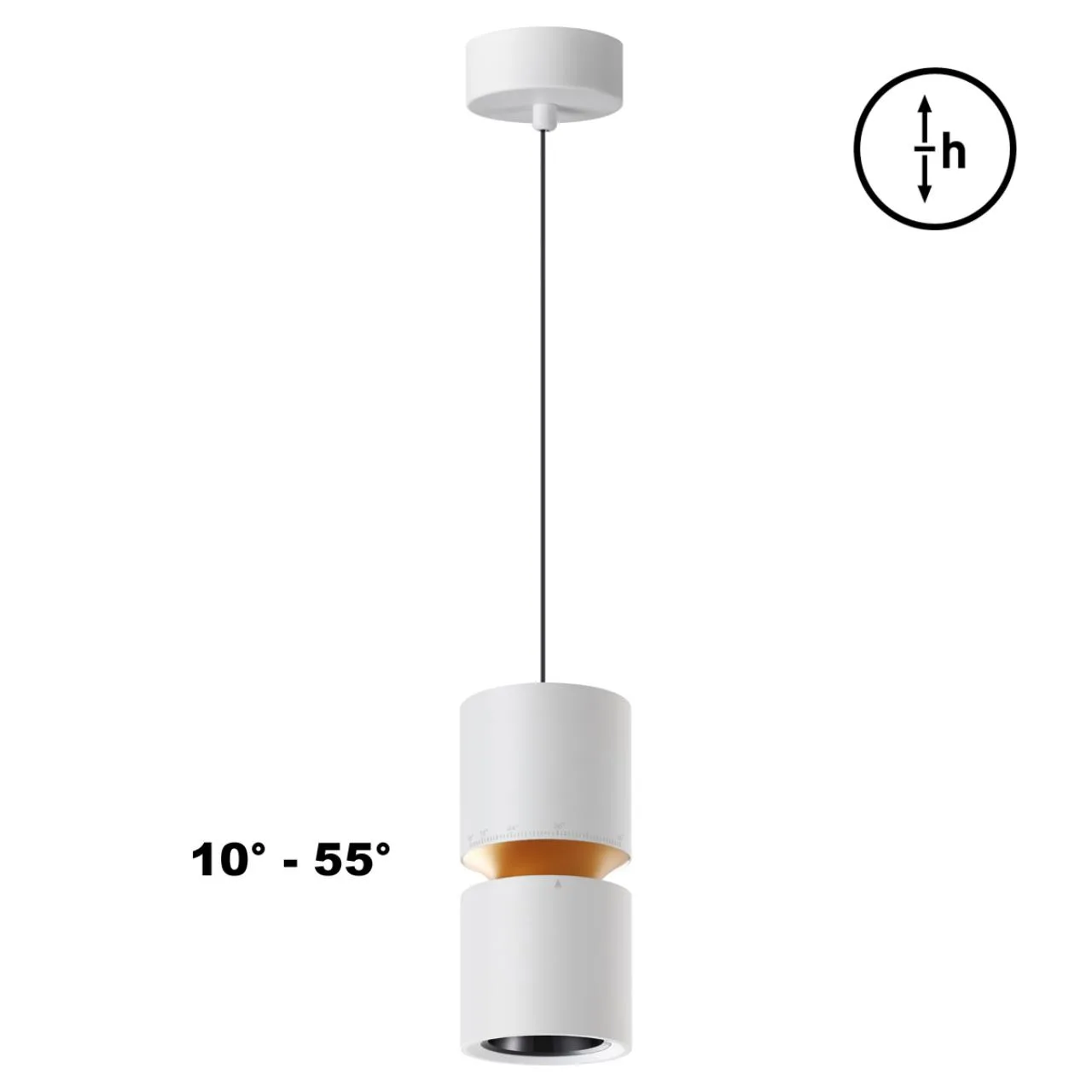 Novotech 359339 OVER NT24 370 белый Светильник подвесной с механизмом регулировки высоты, провод 2м IP20 LED 10W/3W 3000K 1090Лм 170-265V ARISTO — главное фото товара