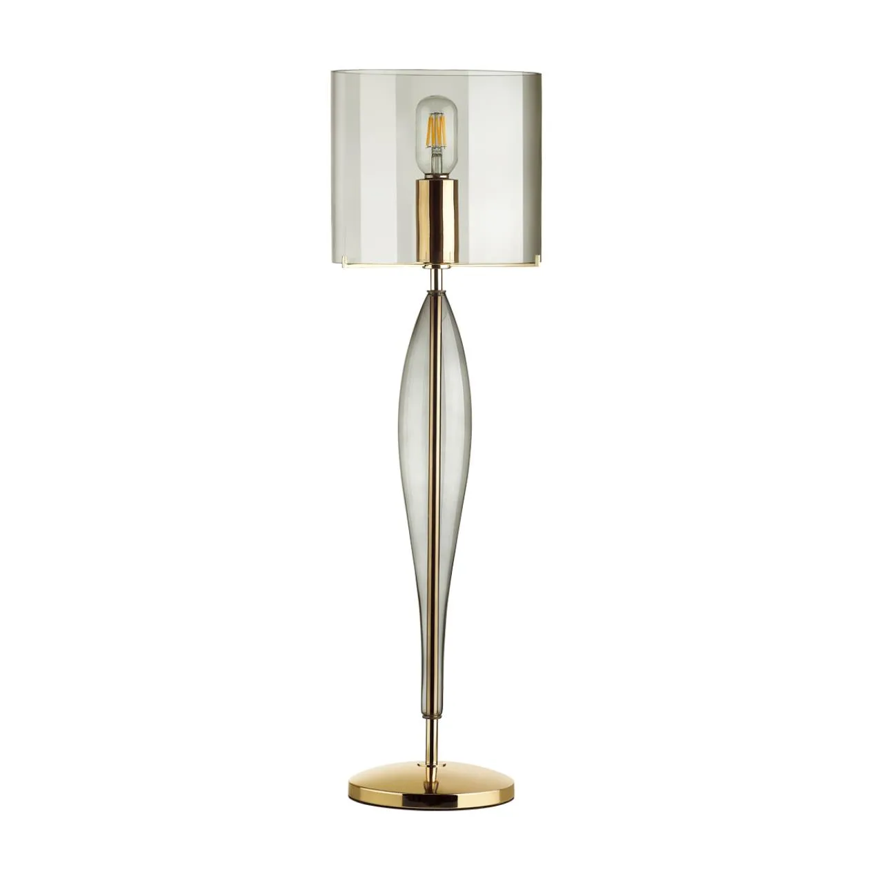 Odeon Light 4850/1T STANDING ODL_EX21 157 дымчатый/золото/стекло Высокая Лампа E27 1*60W TOWER — главное фото товара