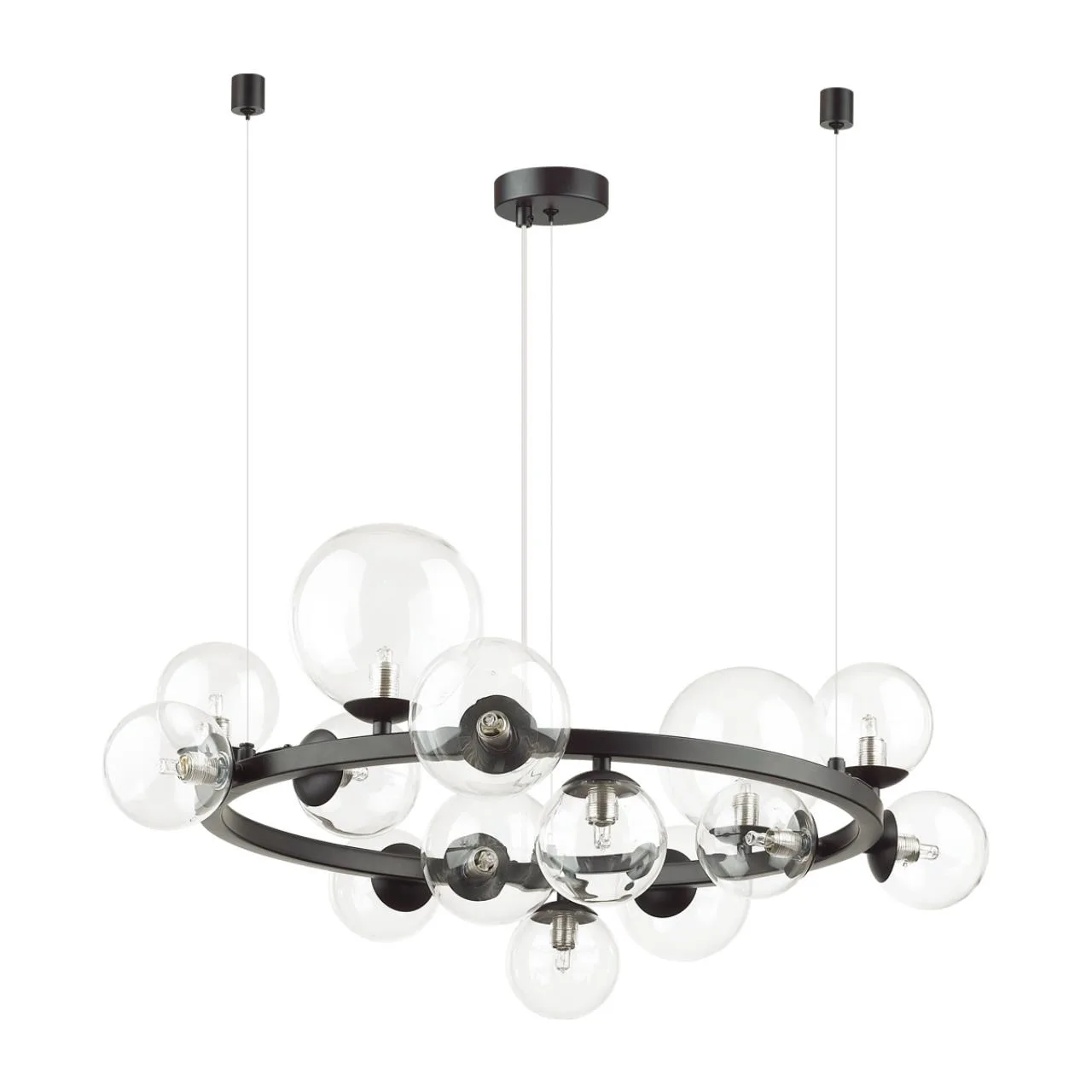 Odeon Light 4818/14 MODERN ODL21 535 черный/прозрачный Люстра G9 14*40W TOVI — главное фото товара
