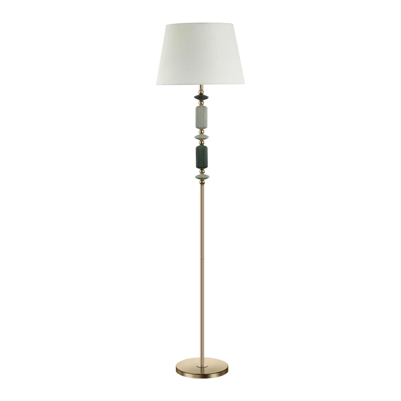Odeon Light 4861/1FA CLASSIC ODL_EX22 133 золотой/раноцветн.керамика/абажур Торшер E27 1*60W 4861/1FA CANDY — главное фото товара