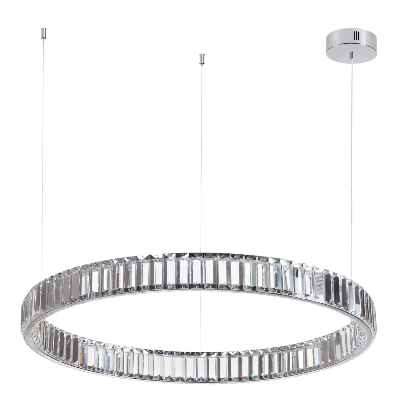 Odeon Light 4930/45L L-VISION ODL24 591 хром/прозрачный металл/хрусталь Люстра LED 45W 4000K 5350Лм VEKIA — главное фото товара