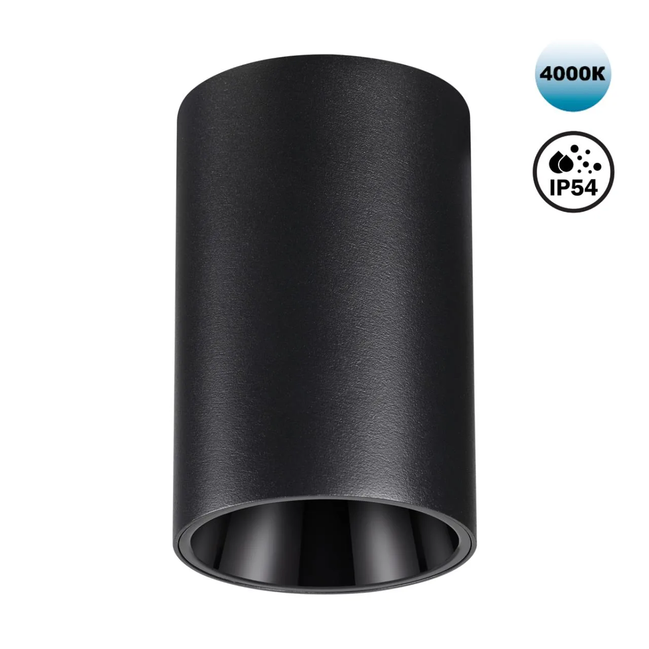 Novotech 359419 OVER NT24 430 черный Светильник накладной влагозащищённый IP54 LED 10W 170-265V 4000К 830Лм RECTE — главное фото товара