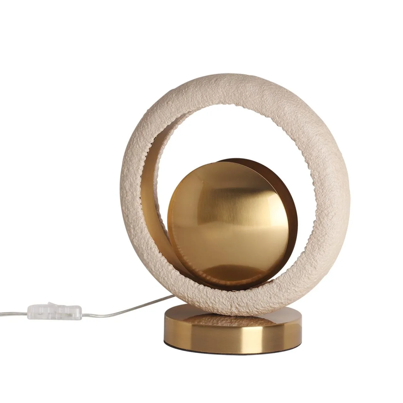 Odeon Light 5443/1T HIGHTECH ODL_EX25 037 сатинированн.латунь/беж./металл/полирезин Настольная лампа 1*G9 LED*6W SATURN — главное фото товара