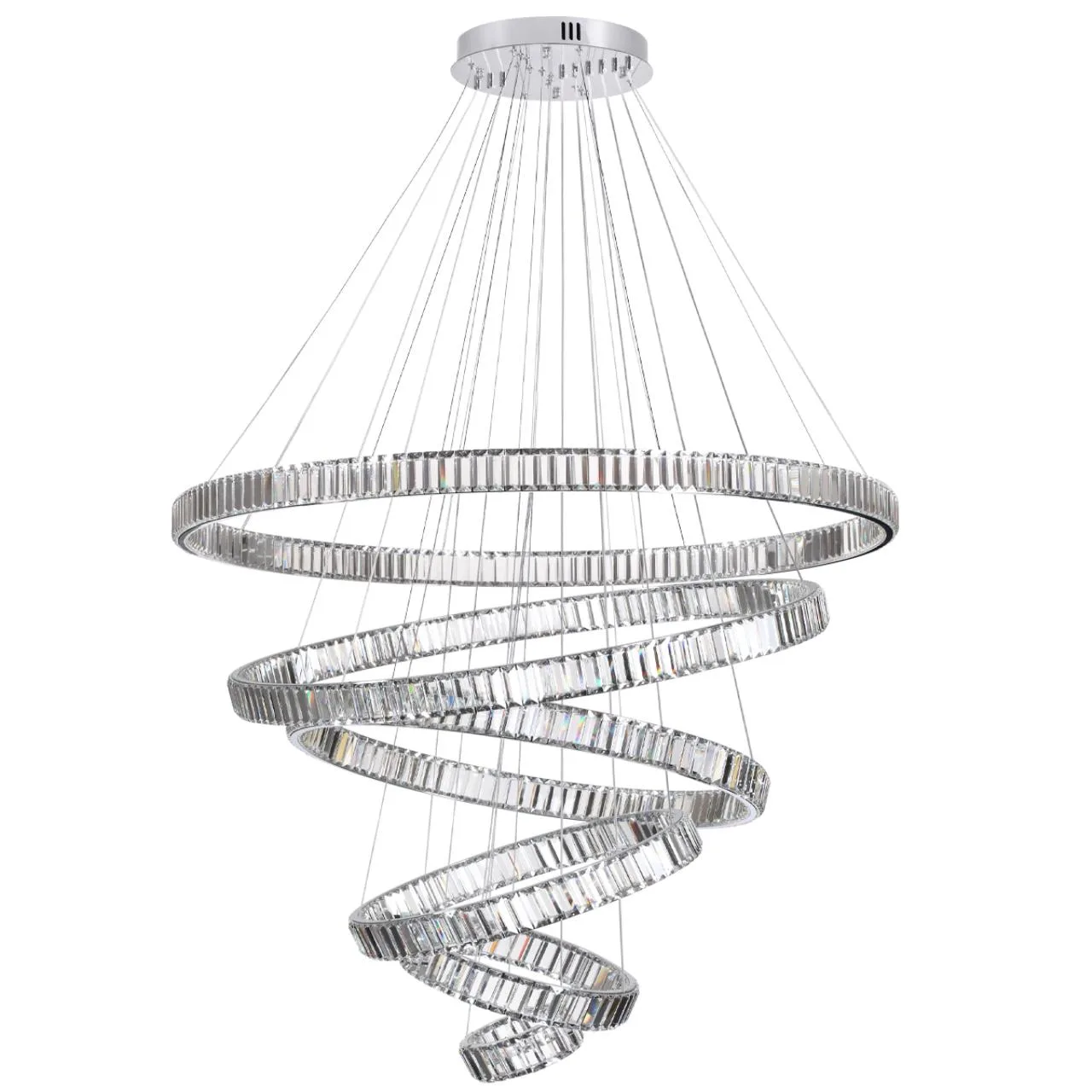 Odeon Light 4930/260L L-VISION ODL24 593 хром/прозрачный металл/хрусталь Люстра LED 260W 4000K 30600Лм VEKIA — главное фото товара
