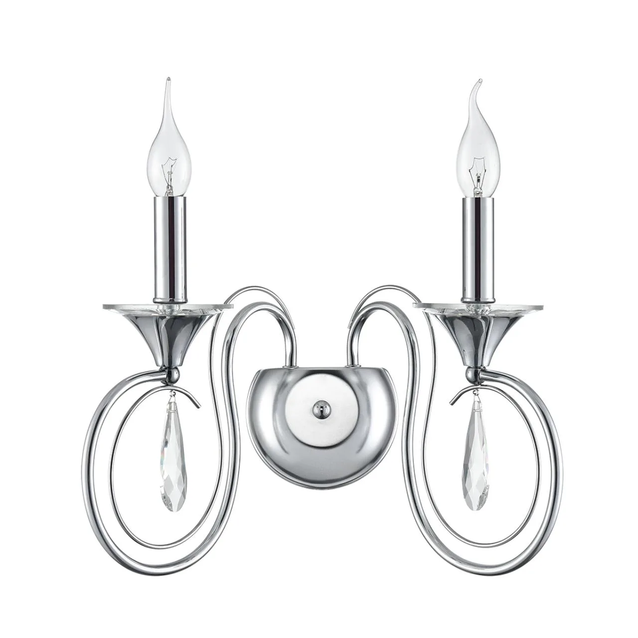 Lumion 8032/2W CLASSI LN26 084 металл/хрусталь, хром/прозрачный Бра E14 2*40W 220V LAOKA — главное фото товара
