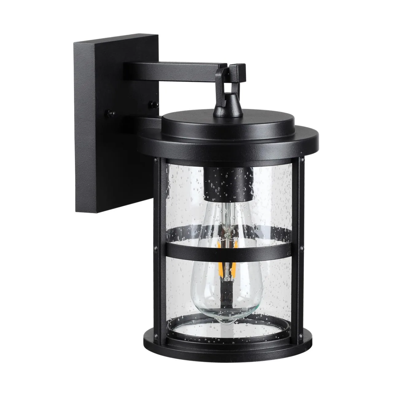 Odeon Light 4964/1W NATURE ODL22 715 черный/стекло Ландшафтный настен.светильник E27 1*60W IP44 MAGUS — главное фото товара