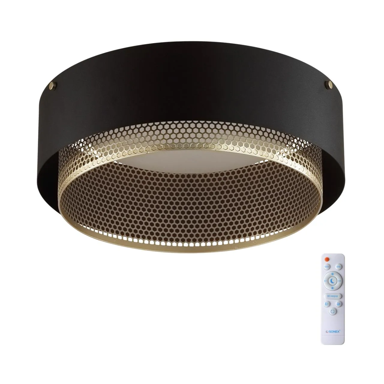 СОНЕКС 7692/48L AVRA LED SN 592 Светильник металл/акрил/белый/черный/шампань LED 48Вт 3000-6000K D410 IP20 пульт ДУ ANTEY — главное фото товара