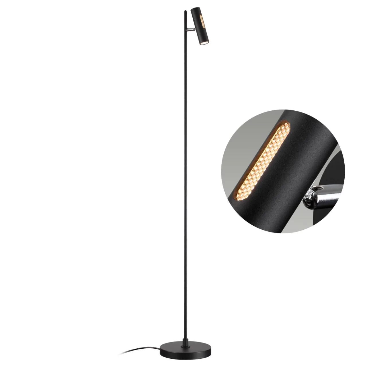 Odeon Light 6643/5FL HIGHTECH ODL24 303 черный/металл/акрил Напольный светильник (выкл. и диммер на корпусе) IP20 LED 6W 3000K 220V MALI — главное фото товара