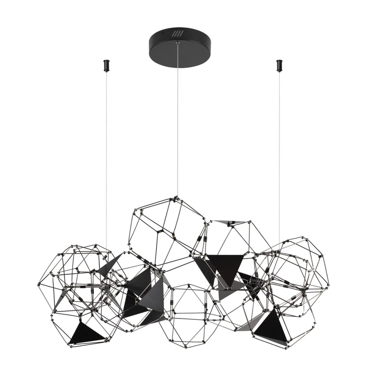 Odeon Light 5087/56L L-VISION ODL25 293 черный хром/металл Люстра LED 56W 4000K 3360Лм TRELLIS — главное фото товара