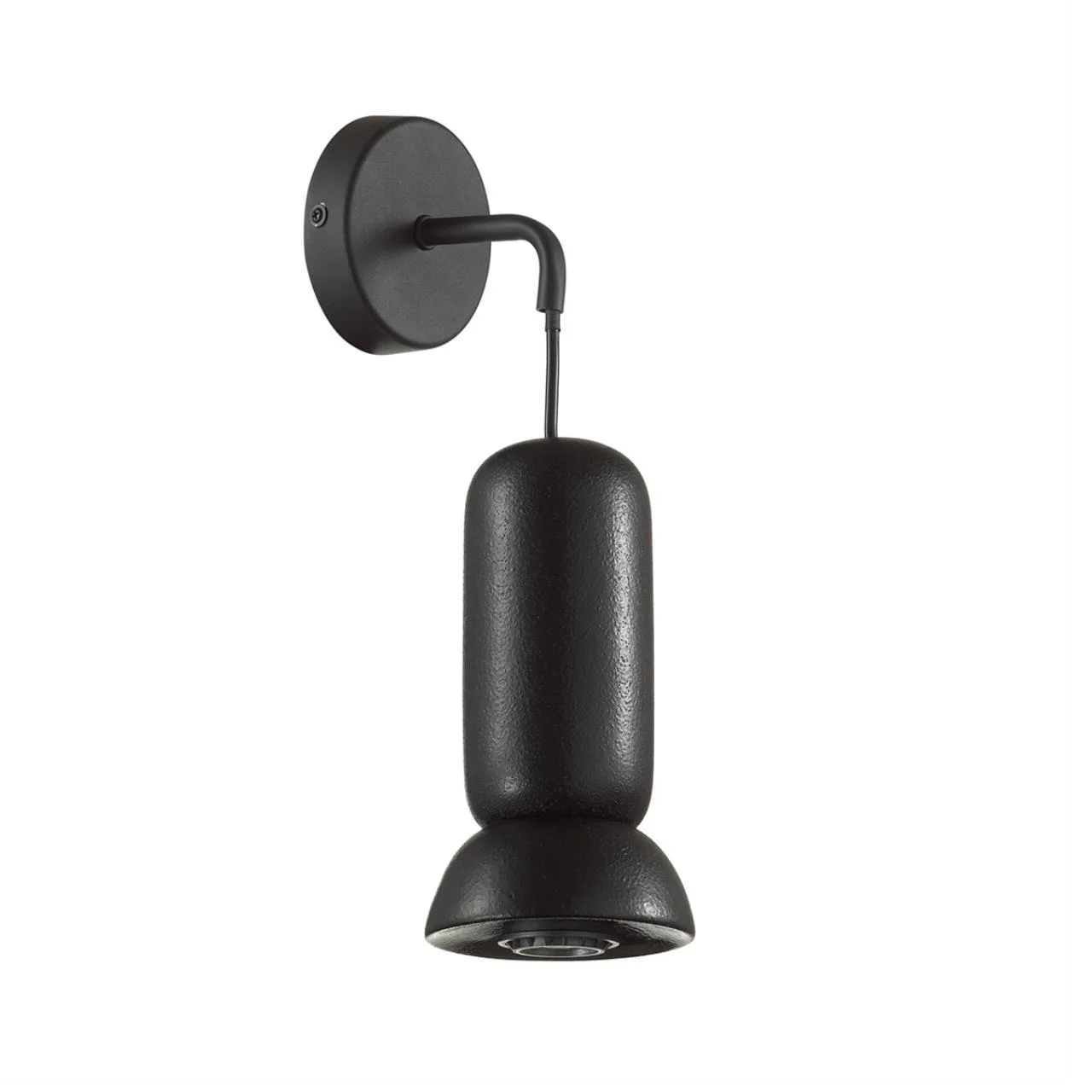 Odeon Light 5054/1WD PENDANT ODL24 379 черный/металл/керамика Бра GU10 LED 4W KERAMA — главное фото товара