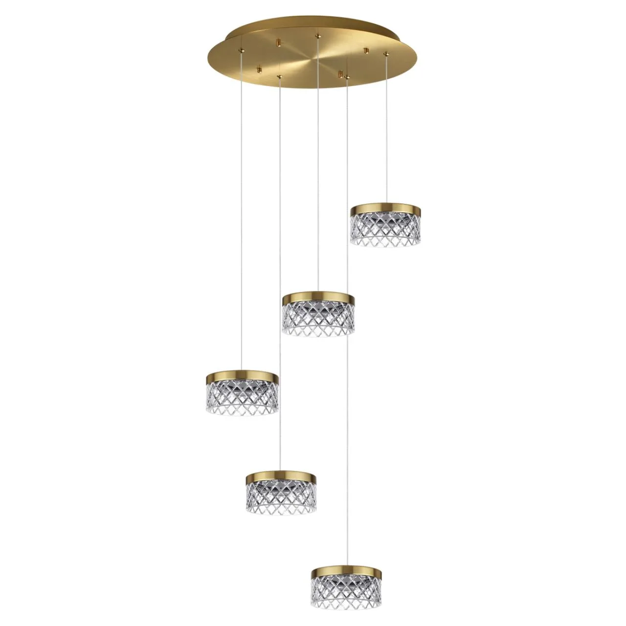 Odeon Light 5032/30L L-VISION ODL24 000 античн.бронза/металл/акрил Люстра LED 30W 4000K 1958лм FIVRE — главное фото товара