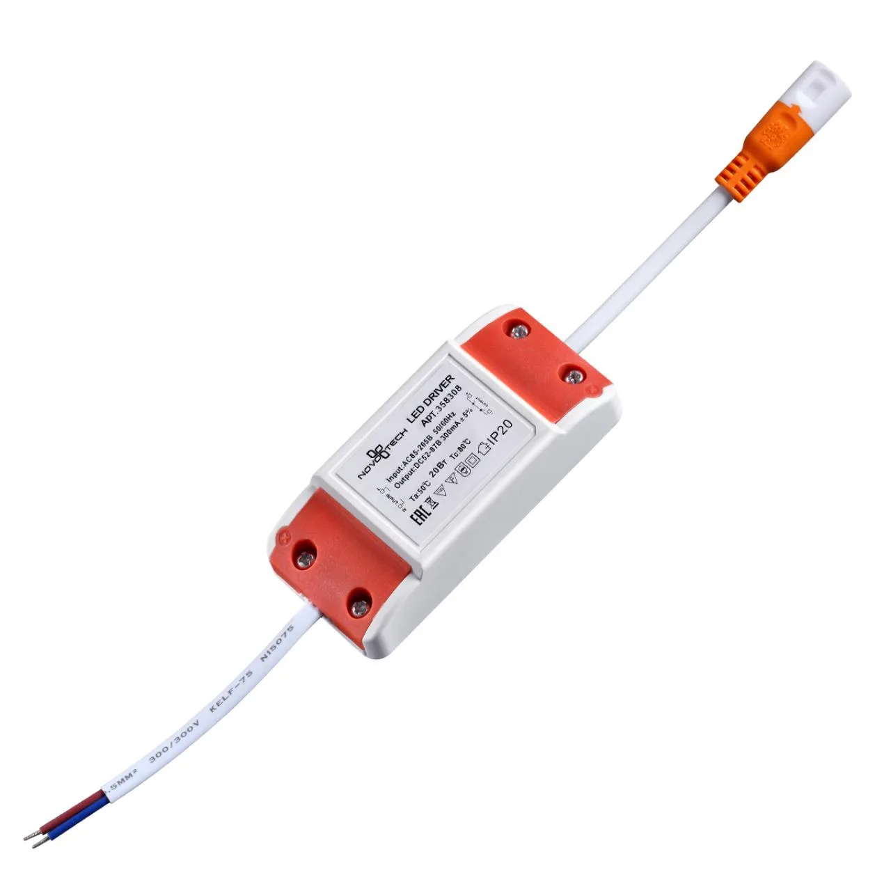 Novotech 358308 DRIVE NT19 493 Драйвер для арт. 358304-358307 IP20 20W — главное фото товара