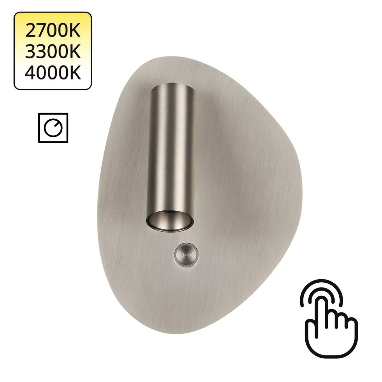 Odeon Light 7184/9WL HIGHTECH ODL26 471 светильник брашированный никель/металл IP20 LED 9W 580Лм 2700K/3300K/4000K 120° 220-240V ROY — главное фото товара