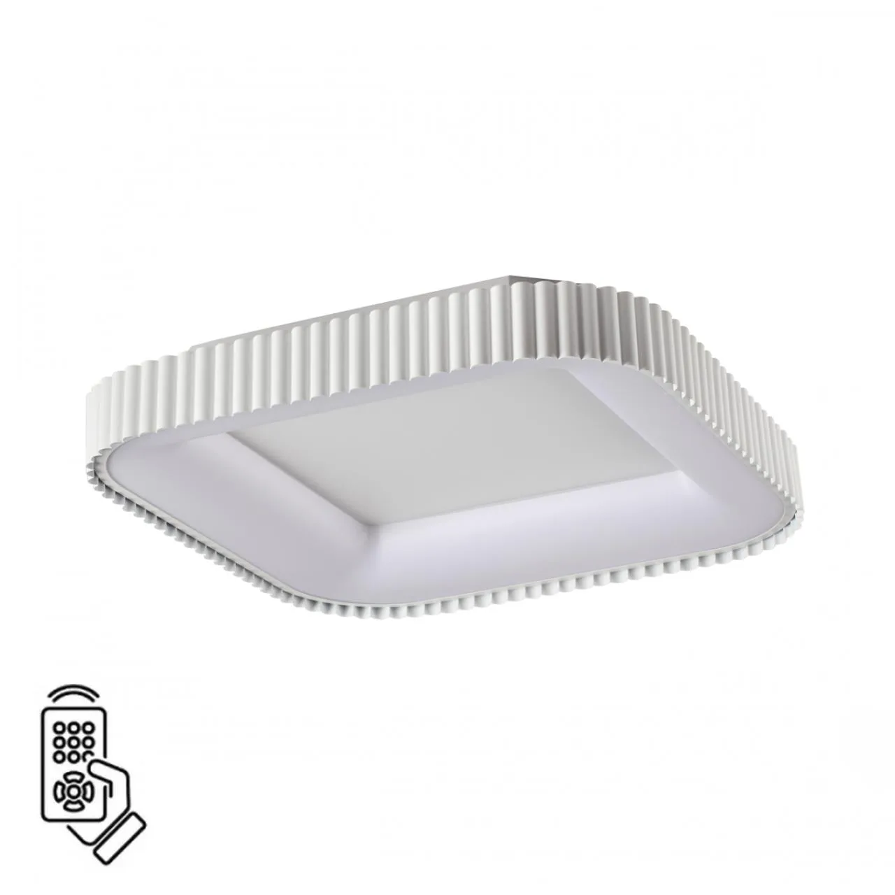 СОНЕКС 7767/56L AVRA LED SN 578 Светильник металл/белый LED (56Вт+14Вт) 3000-6000K 500х500 IP43 пульт ДУ+подсветка SHARMEL — главное фото товара